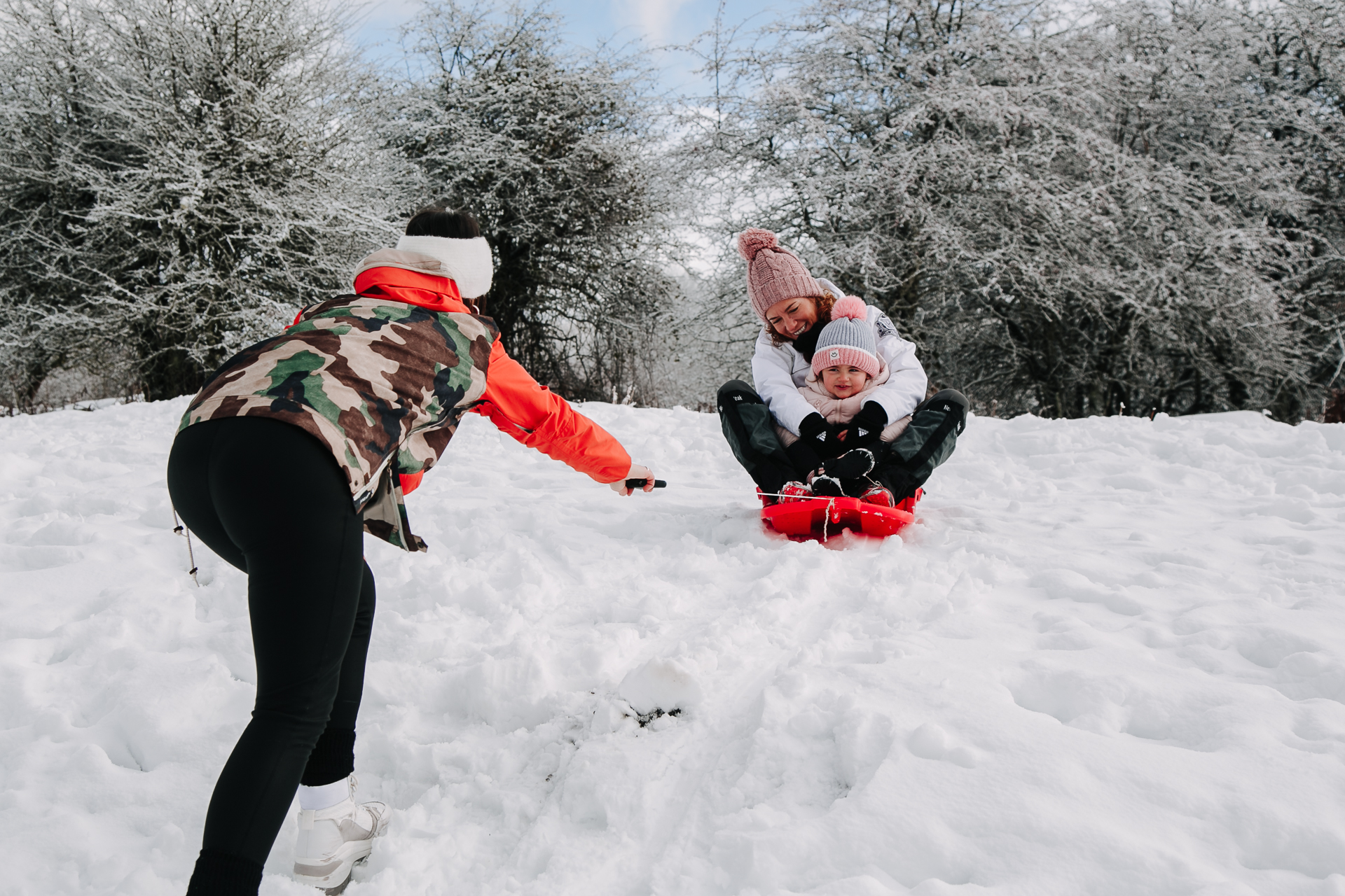 sesion de fotos en la nieve