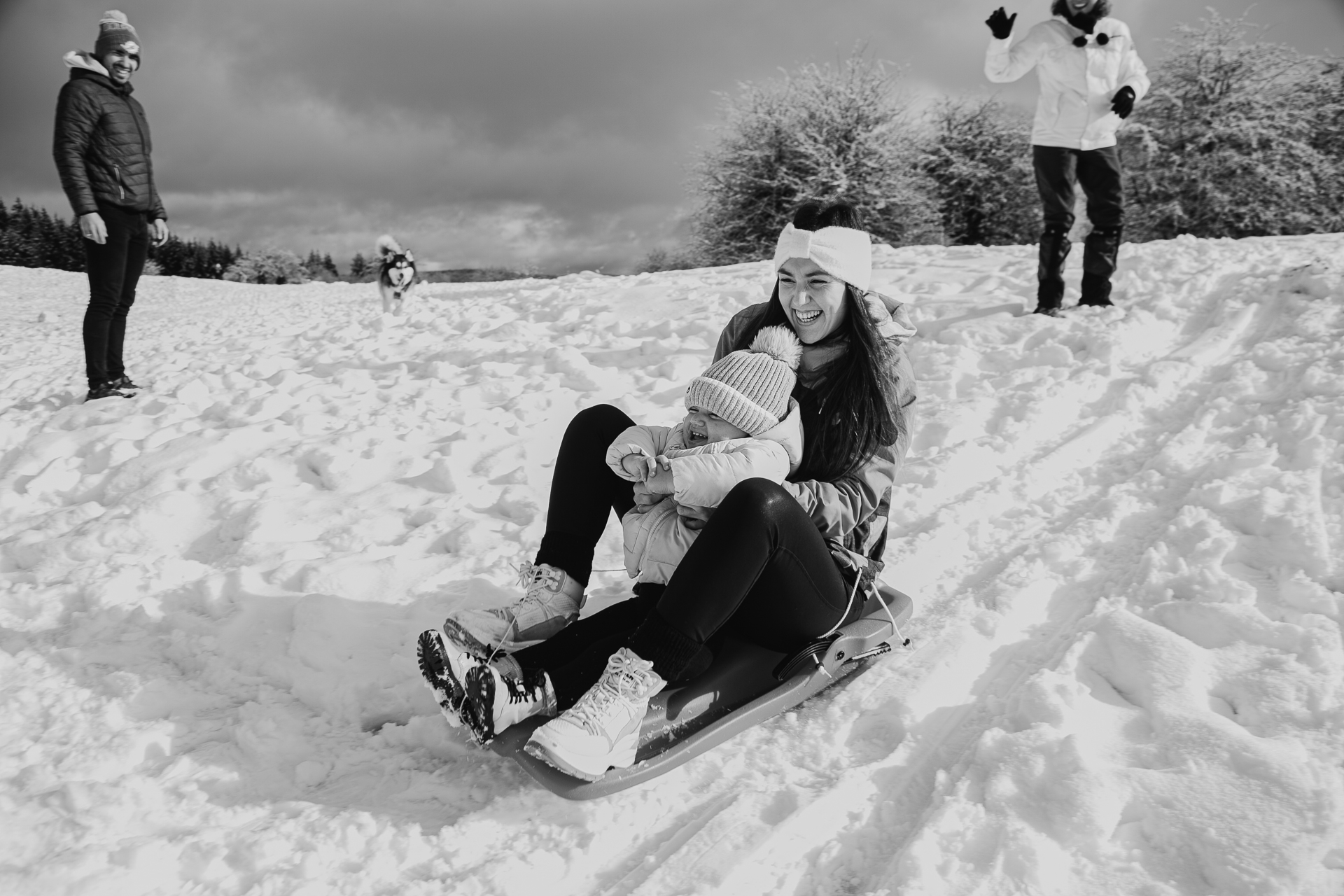 sesion de fotos en la nieve