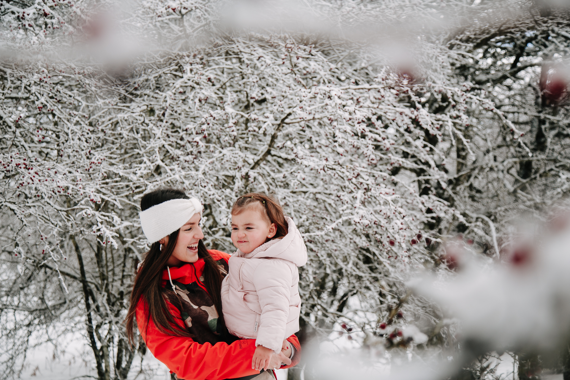 sesion de fotos en la nieve