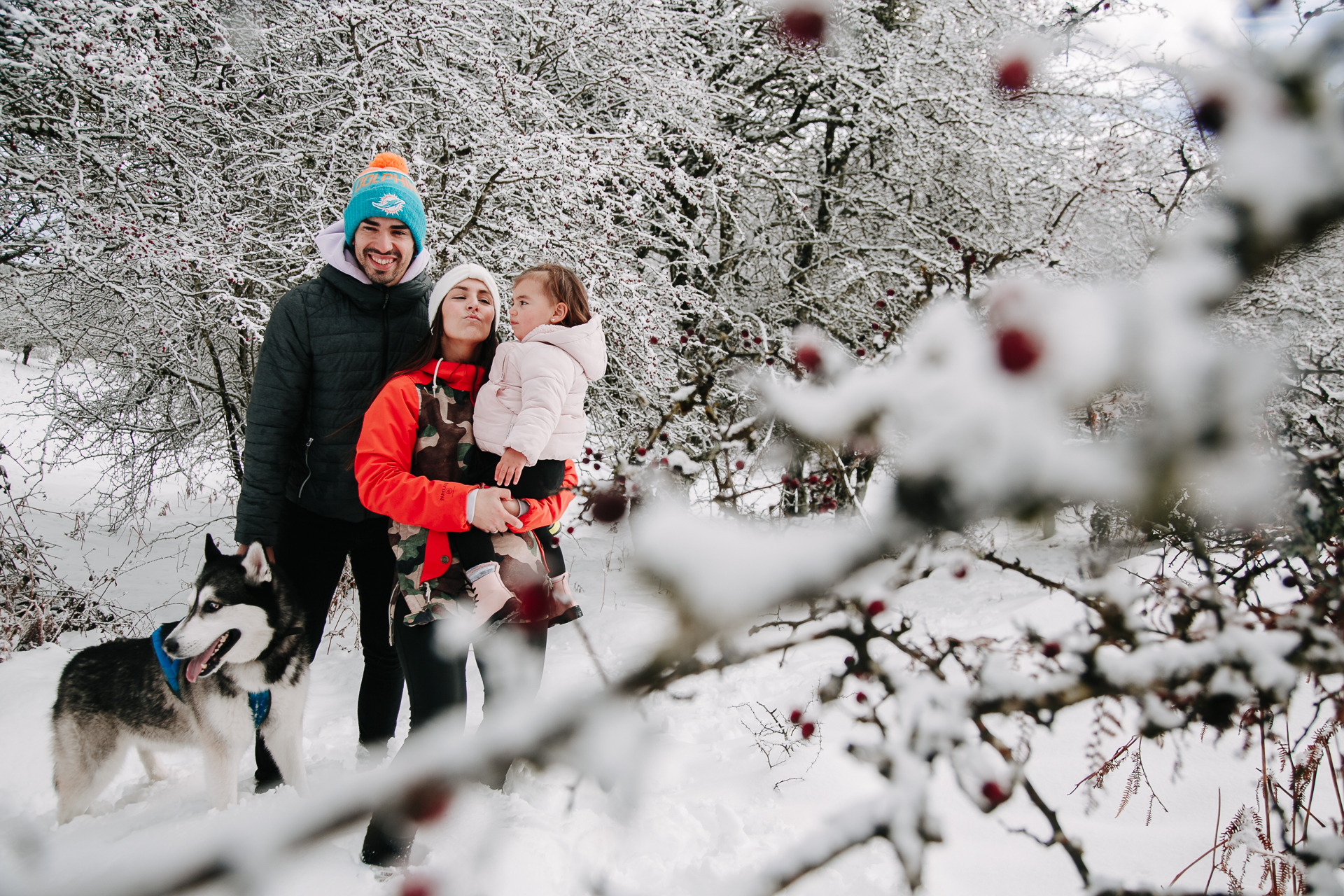 sesion de fotos en la nieve