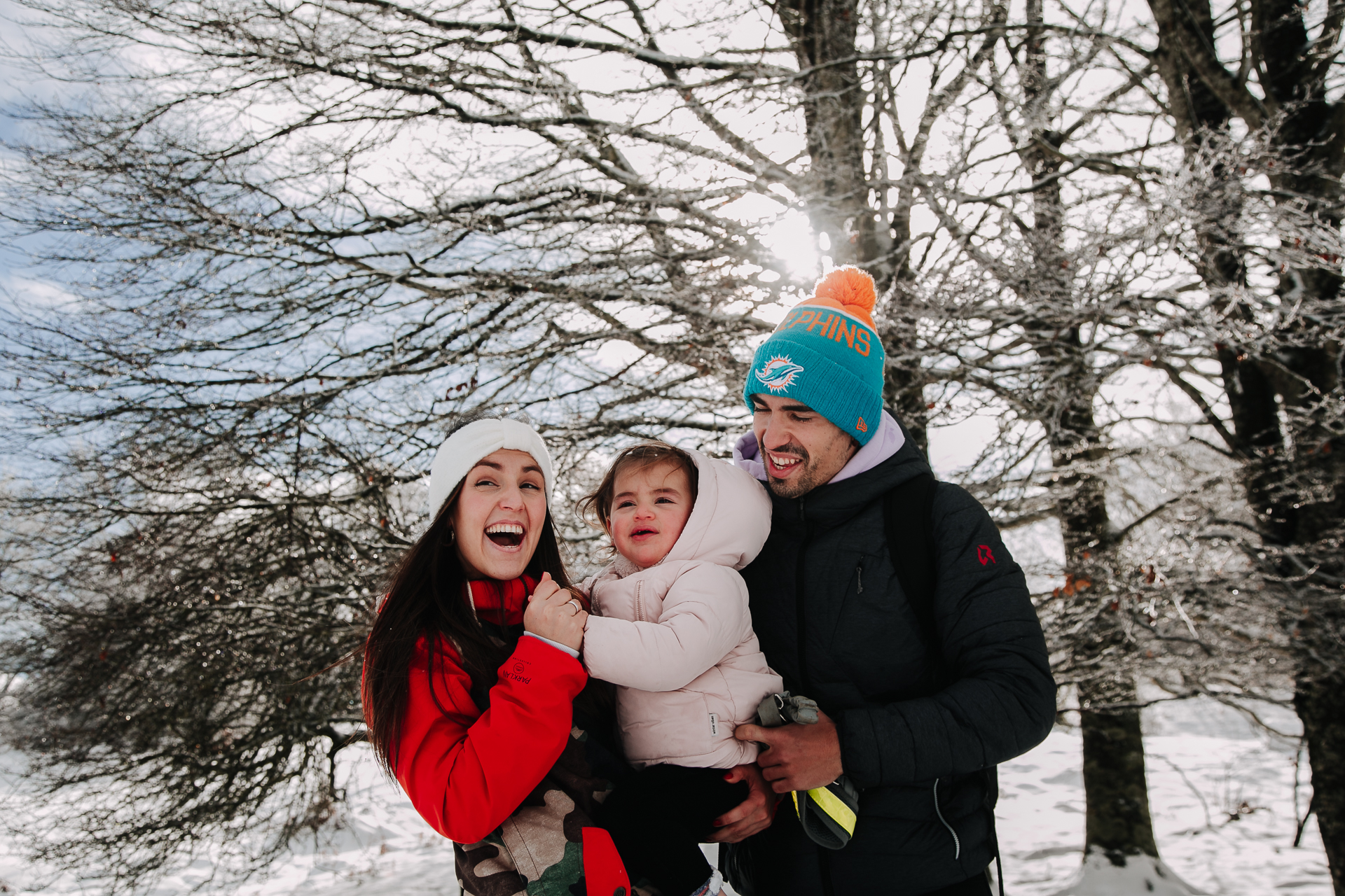 sesion de fotos en la nieve