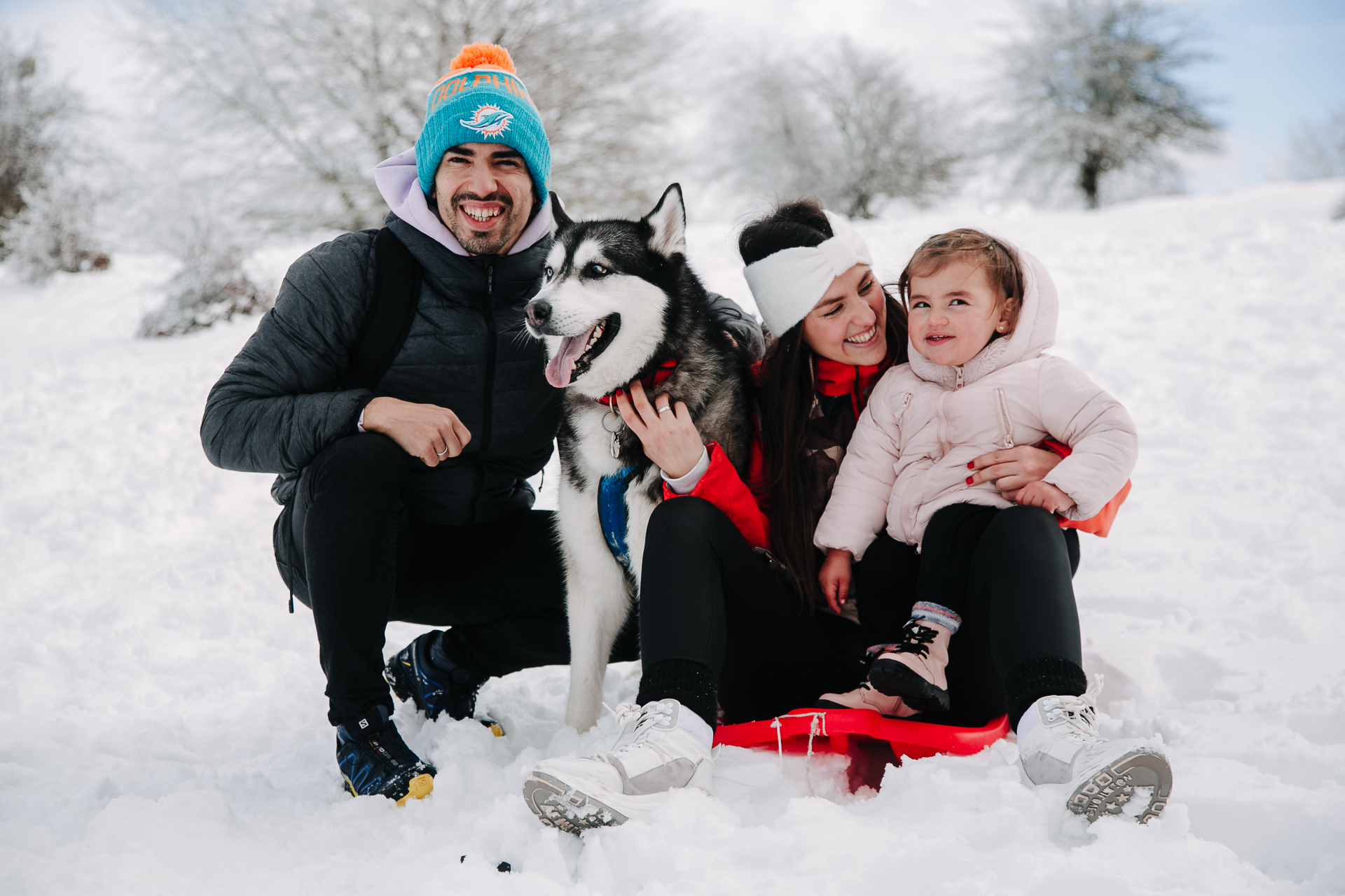 fotos familia nieve reportaje infantil