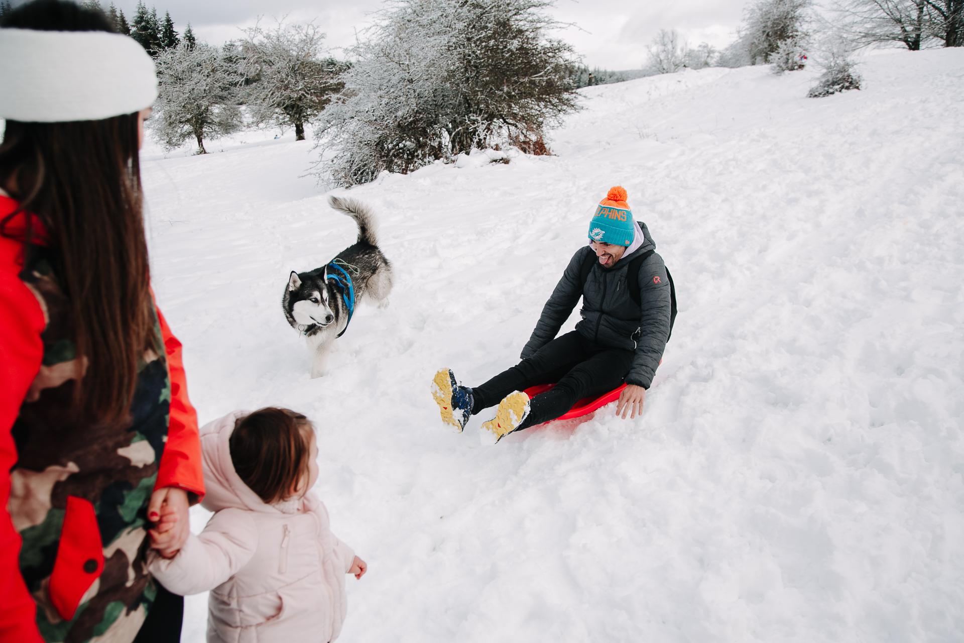 fotos familia nieve reportaje infantil