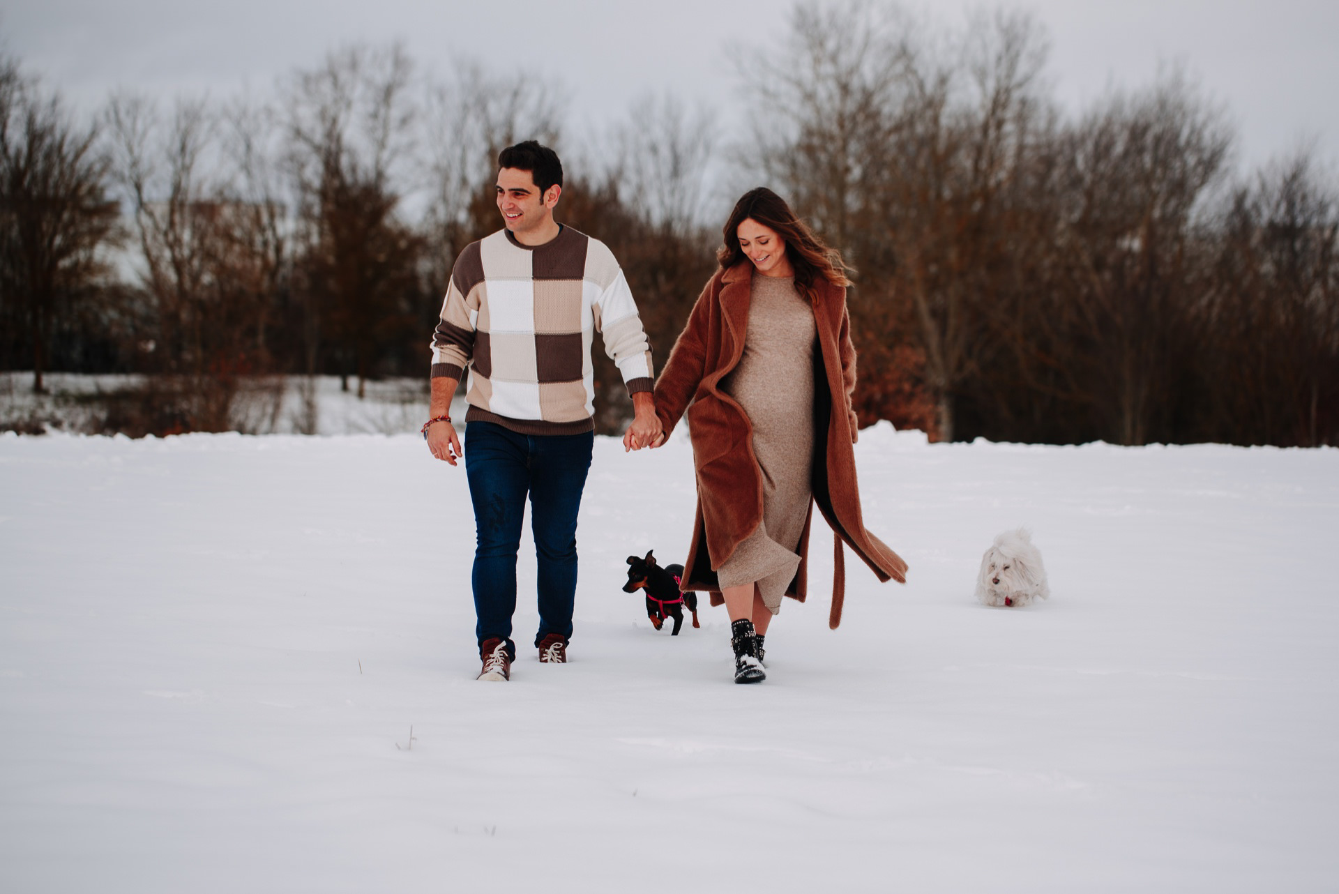 fotos de embarazo en la nieve