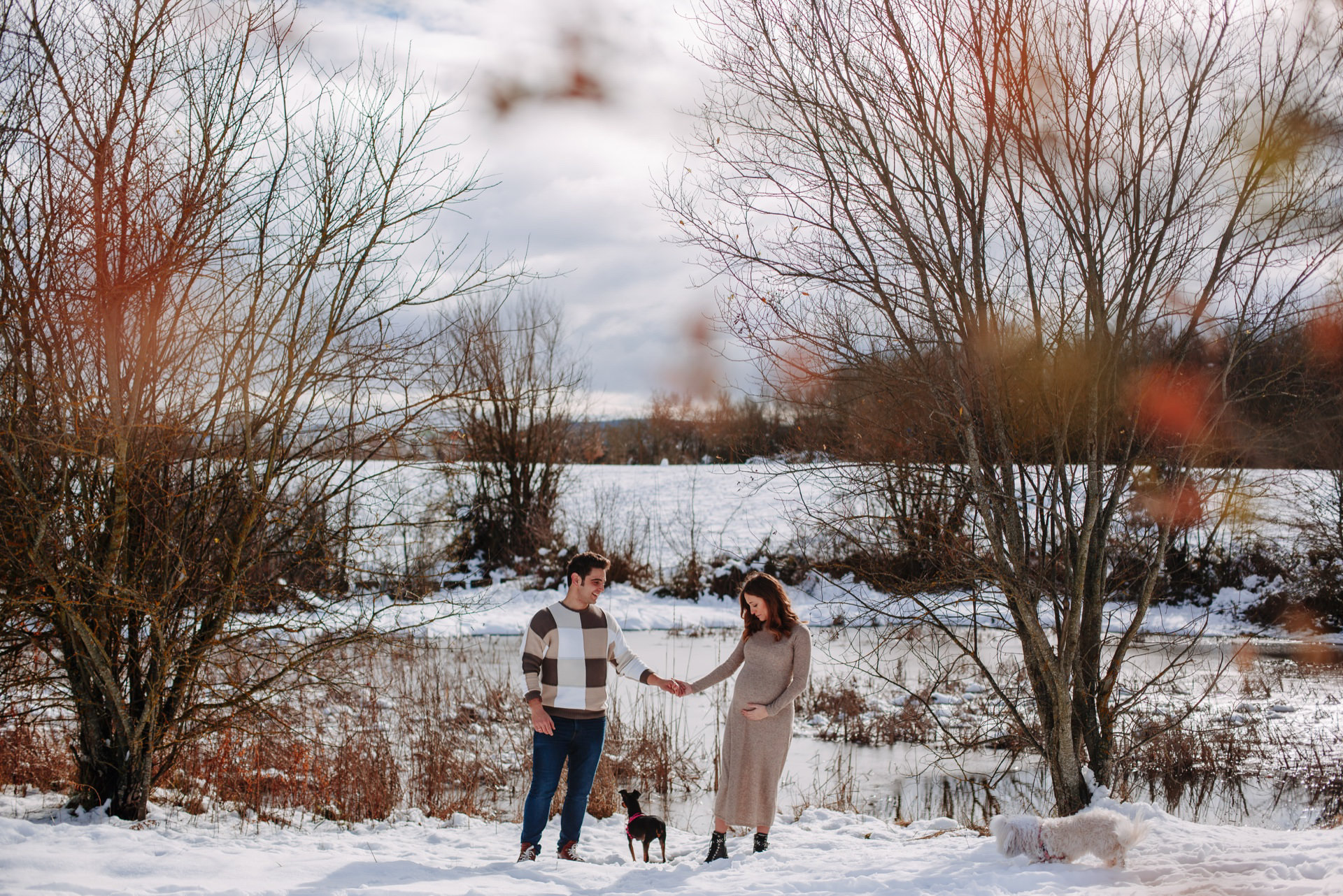 fotos de embarazo en la nieve